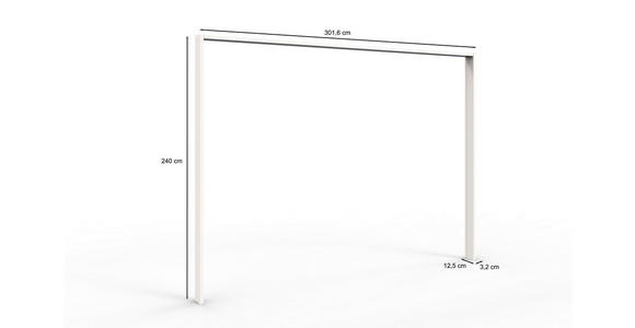 PASSEPARTOUTRAHMEN 306/240/12 cm   - Weiß, KONVENTIONELL, Holzwerkstoff (306/240/12cm) - Venda