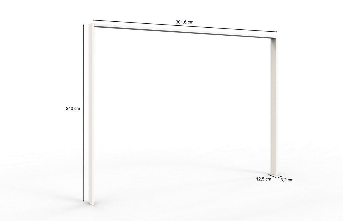 PASSEPARTOUTRAHMEN 306/240/12 cm   - Weiss, Konventionell, Holzwerkstoff (306/240/12cm) - Venda