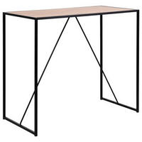 BARSKA MIZA  - črna/barve hrasta, Basics, kovina/leseni material (120/60/105cm) - MID.YOU