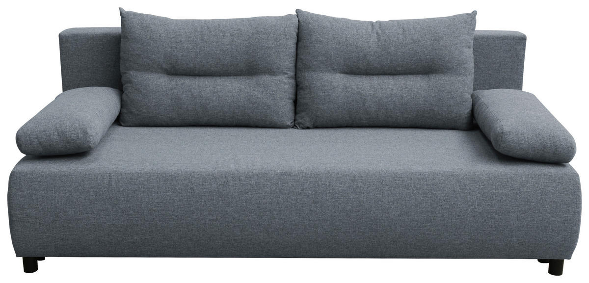 ROZKLADACIA POHOVKA, textil, modrosivá - čierna/modrosivá, Design, textil/plast (192/73/86cm) - MID.YOU