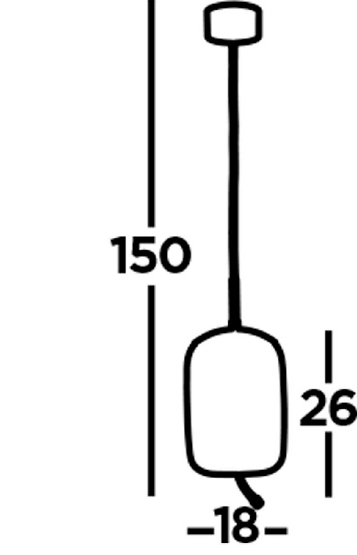 VISEČA NIHALNA LED-SVETILKA  Lisbon 7 W///230 V/ - črna, Design, kovina/steklo (18/18/43-150cm)