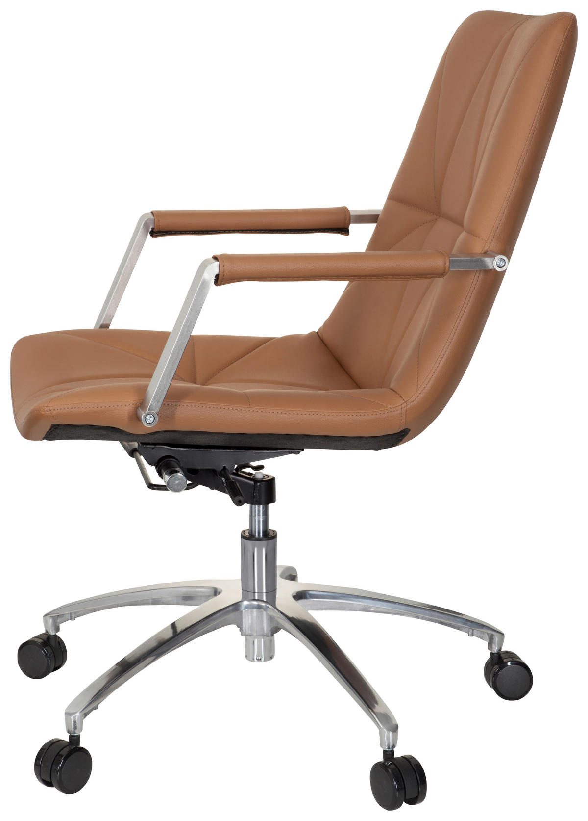 DREHSTUHL Lederlook Braun  - Braun, MODERN, Kunststoff/Textil (56/101/73cm) - MID.YOU