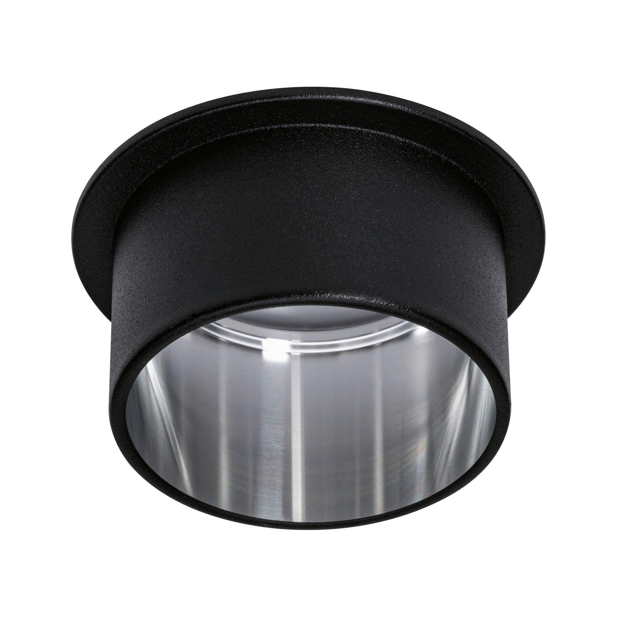 DECKENLEUCHTE   6,8 cm   - Schwarz, Basics, Metall (6,8cm) - Paulmann