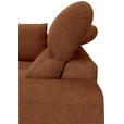 ECKSOFA Cognac Chenille  - Cognac/Schwarz, KONVENTIONELL, Textil/Metall (185/240cm) - Carryhome