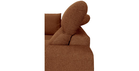 ECKSOFA Cognac Chenille  - Cognac/Schwarz, KONVENTIONELL, Textil/Metall (185/240cm) - Carryhome