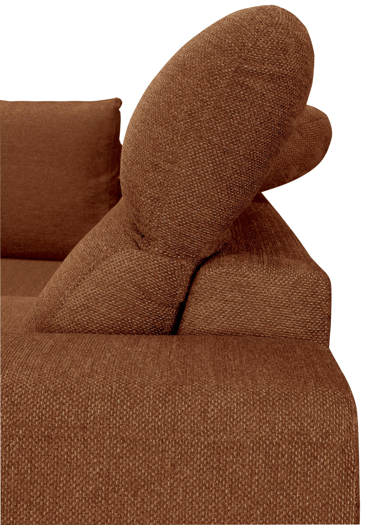 ECKSOFA Cognac Chenille  - Cognac/Schwarz, KONVENTIONELL, Textil/Metall (185/240cm) - Carryhome