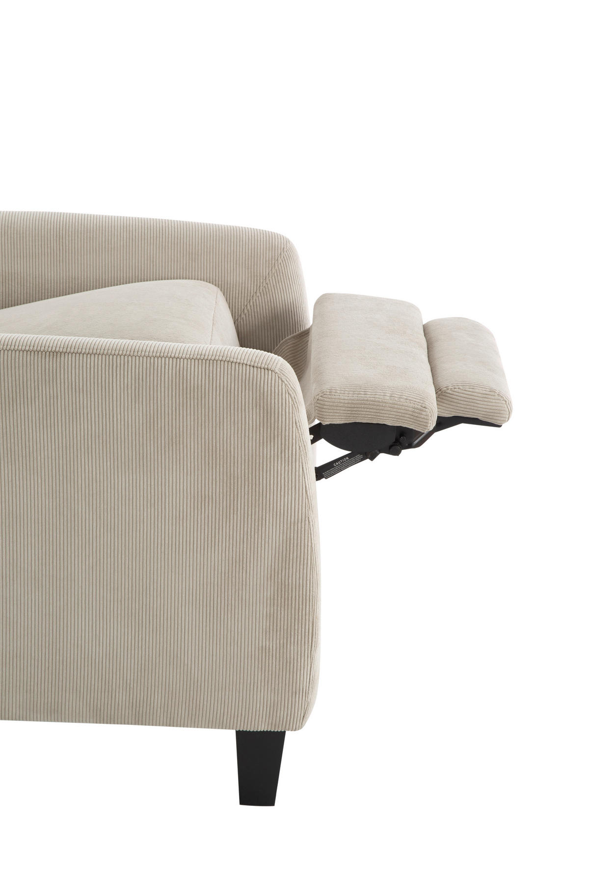 RELAXSESSEL PANNA Cord    - Hellgrau/Schwarz, Design, Kunststoff/Textil (80/105/87-157cm) - P & B