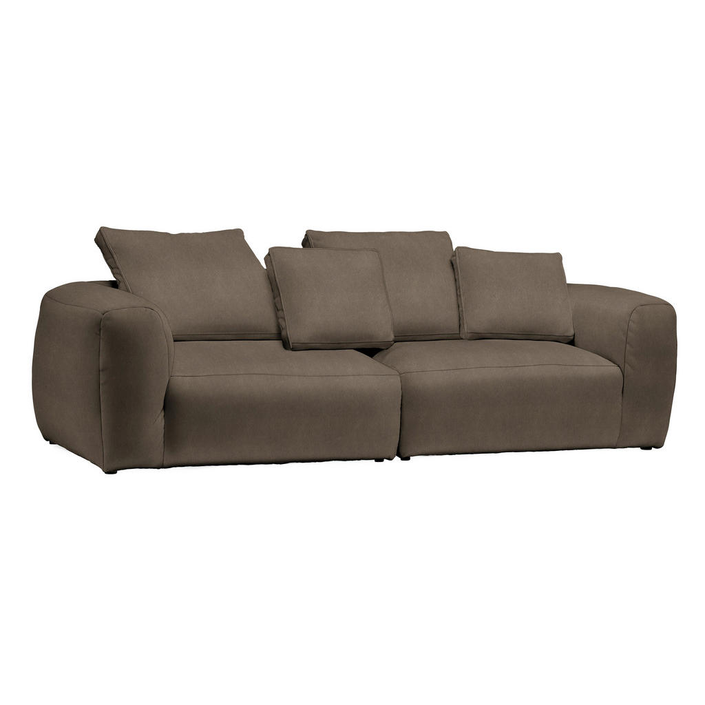 Thumbnail - Carryhome Bigsofa, Braun, Textil, 2-Sitzer, Füllung: Silikon, 260x70x122 cm, Made in EU, Stoffauswahl, Rücken echt, Wohn...