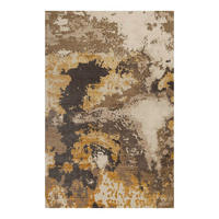 FLACHWEBETEPPICH 50/80 cm Manhattan Schwarz, Goldfarben, Beige  - Beige/Goldfarben, Design, Textil (50/80cm) - Esprit