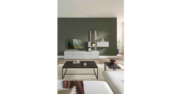 WOHNWAND  in Hellgrau  306/204,9/45,2 cm  - Hellgrau, Design, Glas/Keramik (306/204,9/45,2cm) - Dieter Knoll