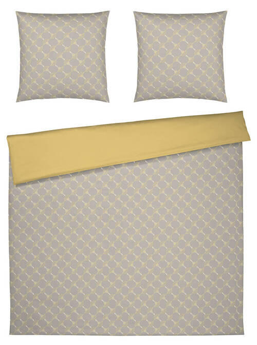 WENDEBETTWÄSCHE JOOP! CORNFLOWER DOUBLE Makosatin 240/220 cm  - Gelb, KONVENTIONELL, Textil (240/220cm) - Joop!