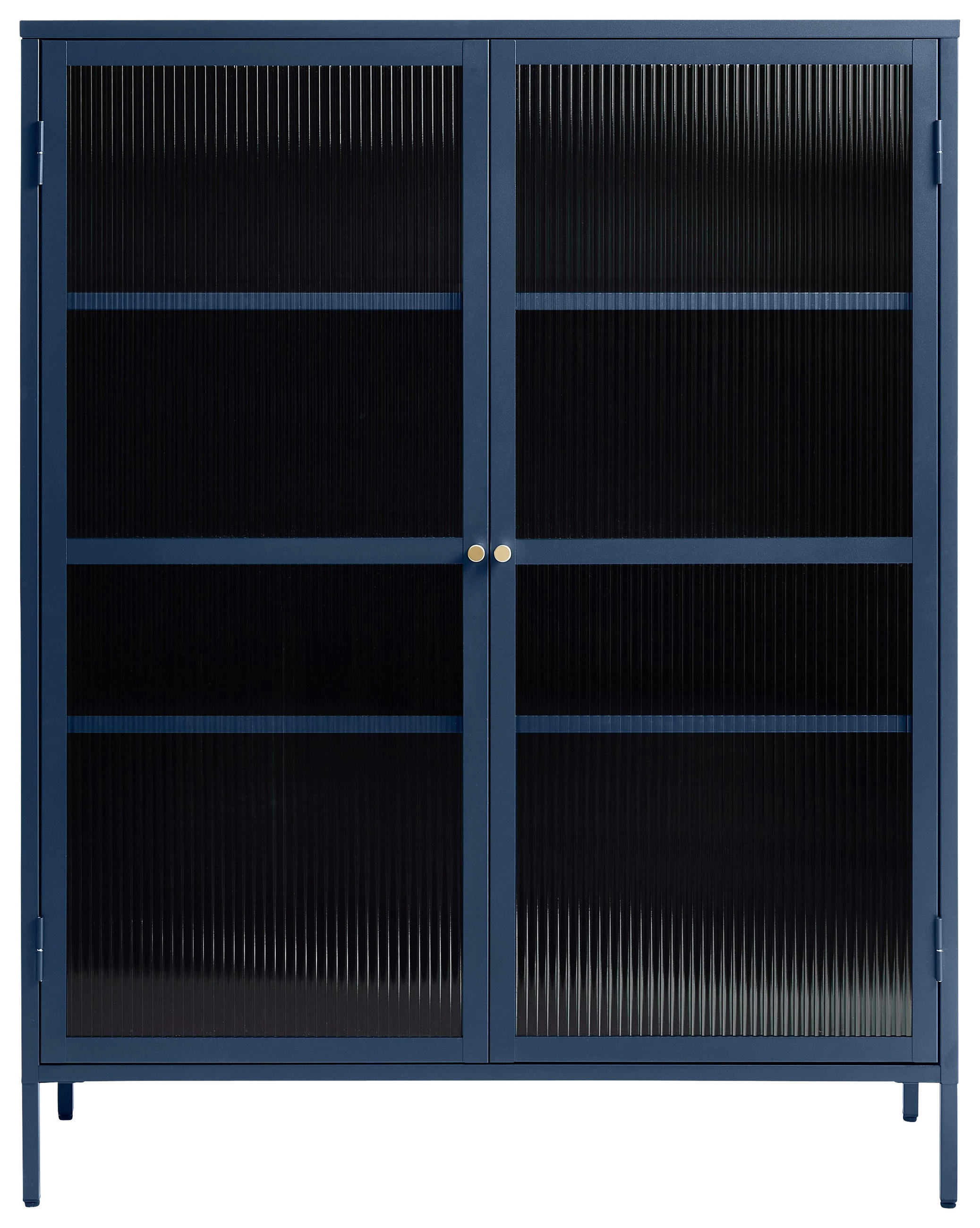 HIGHBOARD  in 110/140/40 cm  - Goldfarben/Dunkelblau, Design, Glas/Metall (110/140/40cm) - Lomoco