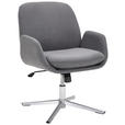 ARMLEHNSTUHL  Stoffauswahl, Sitzfläche 360° drehbar, inklusive Armlehnen Webstoff  - Edelstahlfarben/Dunkelgrau, KONVENTIONELL, Textil/Metall (60/77-84/66cm) - Novel