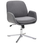 ARMLEHNSTUHL  Stoffauswahl, Sitzfläche 360° drehbar, inklusive Armlehnen Webstoff  - Edelstahlfarben/Dunkelgrau, KONVENTIONELL, Textil/Metall (60/77-84/66cm) - Novel