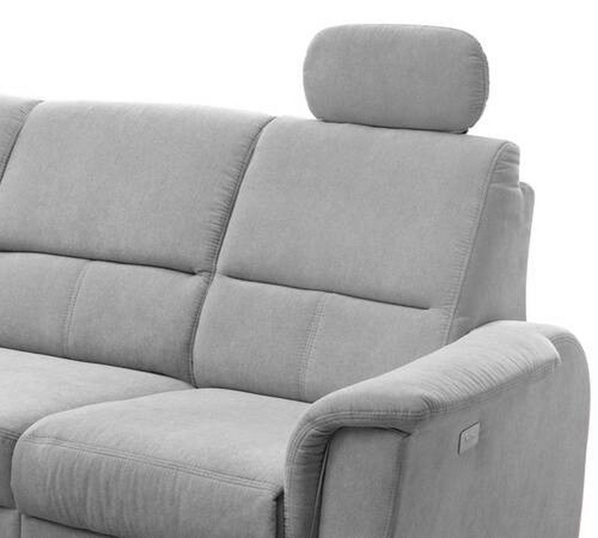 ECKSOFA in Mikrofaser Silberfarben  - Chromfarben/Silberfarben, Modern, Textil/Metall (165/231cm) - Livetastic