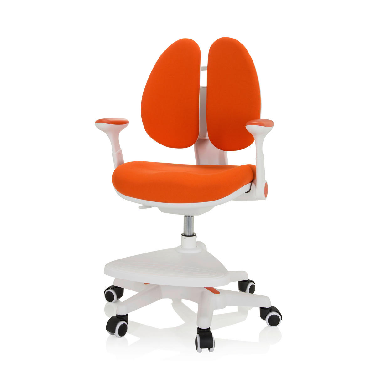 JUGENDDREHSTUHL  in Netzbespannung Orange, Weiß  - Orange/Weiß, MODERN, Kunststoff/Textil (56/88/52cm) - MID.YOU