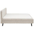 POLSTERBETT gepolstertes Kopfteil, Lattenrost, Bettkasten Beige 120/200 cm  - Birkefarben/Beige, Design, Holz/Textil (120/200cm) - Xora