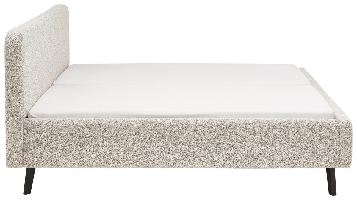 POLSTERBETT 120/200 cm, {[inkl. ],item.attr('349-543'),[, ]} - Beige/Schwarz, Design, Holz/Textil (120/200cm) - Xora