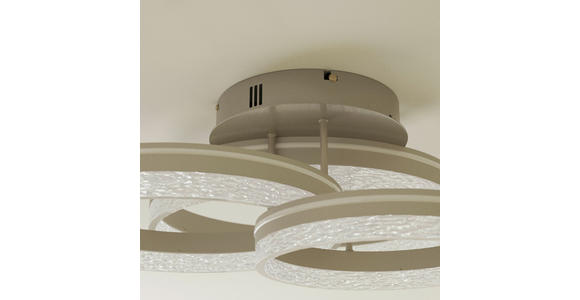 LED-DECKENLEUCHTE 72/63/22 cm   - Cappuccino, Design, Kunststoff/Metall (72/63/22cm) - Novel