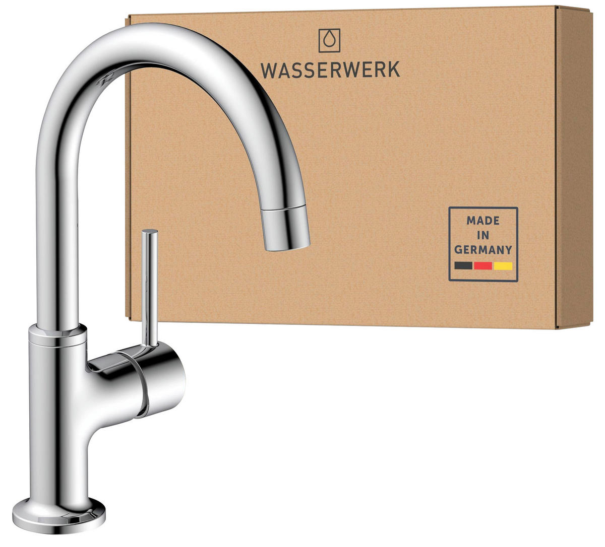 WASCHTISCHARMATUR 4,5/25,0/17,0 cm  - Chromfarben, Basics, Metall (4,5/25,0/17,0cm)