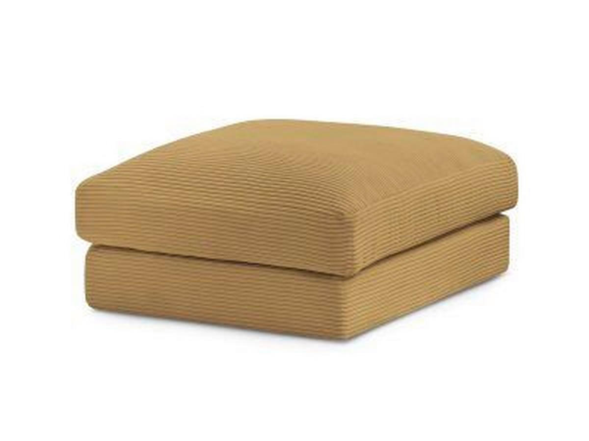 HOCKER LEONARD Cord Gelb  - Gelb/Schwarz, MODERN, Kunststoff/Textil (86/43/86cm)