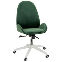 OTOČNÁ ŽIDLE, samet, zelená - bílá/zelená, Basics, textil/plast (56/104/58cm) - MID.YOU