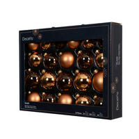 CHRISTBAUMKUGEL-SET 21-teilig  - Cognac, KONVENTIONELL, Glas (7,00/7,00/7,00cm)