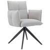 ARMLEHNSTUHL  in Eisen Cord  - Hellgrau/Schwarz, Design, Textil/Metall (63,5/85/63,5cm) - Novel