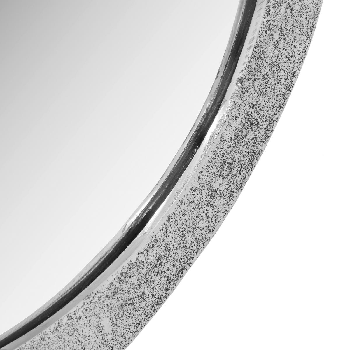 WANDSPIEGEL 88/90/4 cm    in wellenförmig  - Silberfarben, KONVENTIONELL, Glas/Metall (88/90/4cm)