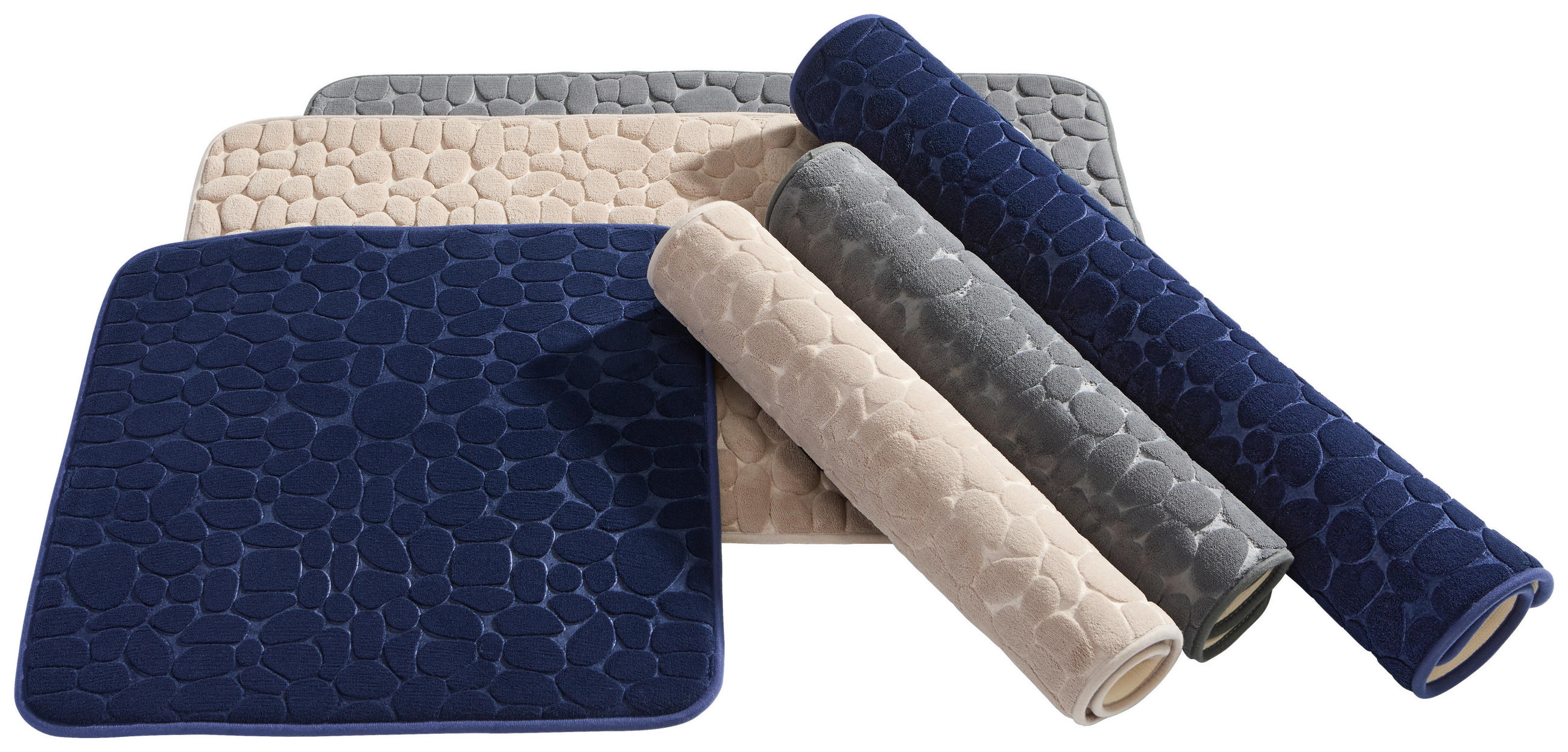 BADEMATTE Silberfarben 60/60 cm  - Silberfarben, Trend, Kunststoff/Textil (60/60cm) - Esposa
