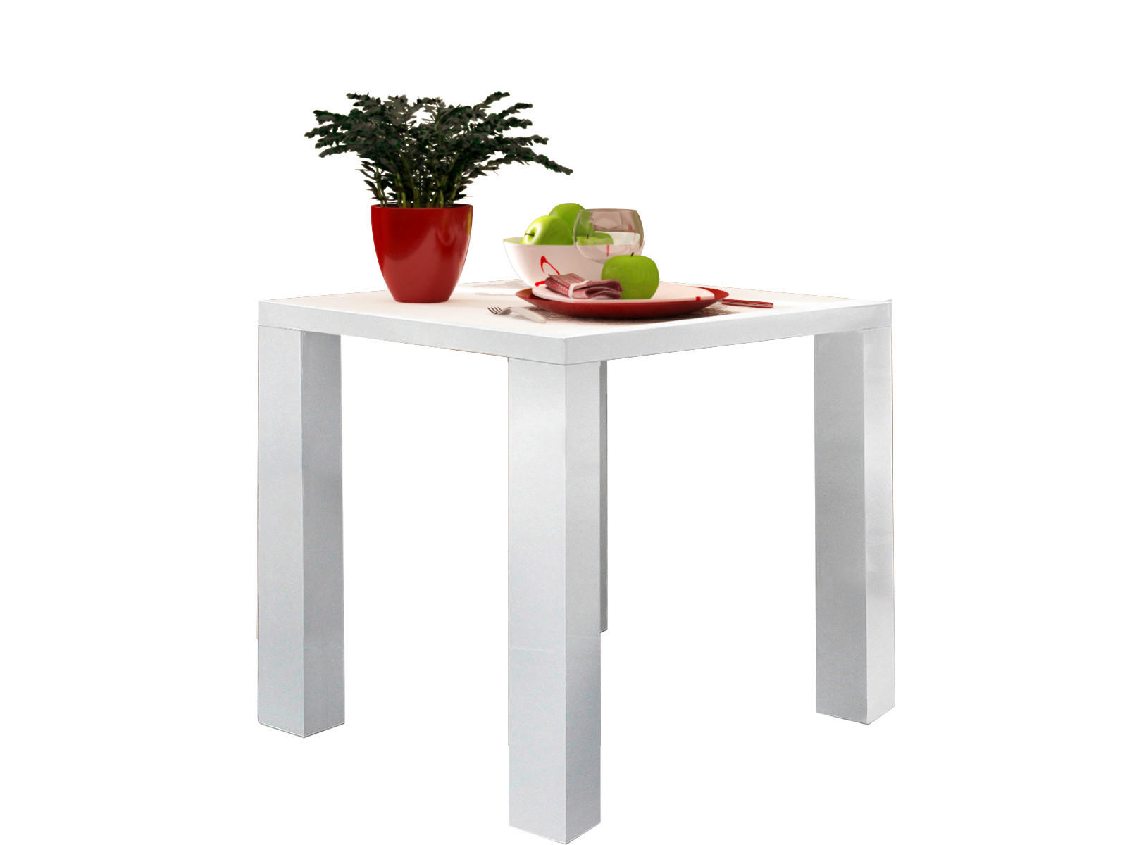 ESSTISCH Weiß  - Weiß, Design, Holzwerkstoff (80/75/80cm) - MID.YOU