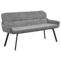 SITZBANK in Metall Schwarz, Dunkelgrau  - Dunkelgrau/Schwarz, MODERN, Metall (160/90/62cm) - MID.YOU