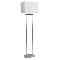 LED-STEHLEUCHTE 27/40/150 cm    - Weiß/Nickelfarben, KONVENTIONELL, Textil/Metall (27/40/150cm) - Globo