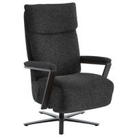 RELAXSESSEL in Textil Anthrazit  - Anthrazit/Schwarz, Design, Textil/Metall (68/117/85cm) - Cantus