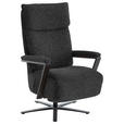 RELAXSESSEL in Textil Anthrazit  - Anthrazit/Schwarz, Design, Textil/Metall (68/117/85cm) - Cantus