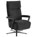 RELAXSESSEL in Textil Anthrazit  - Anthrazit/Schwarz, Design, Textil/Metall (68/117/85cm) - Cantus