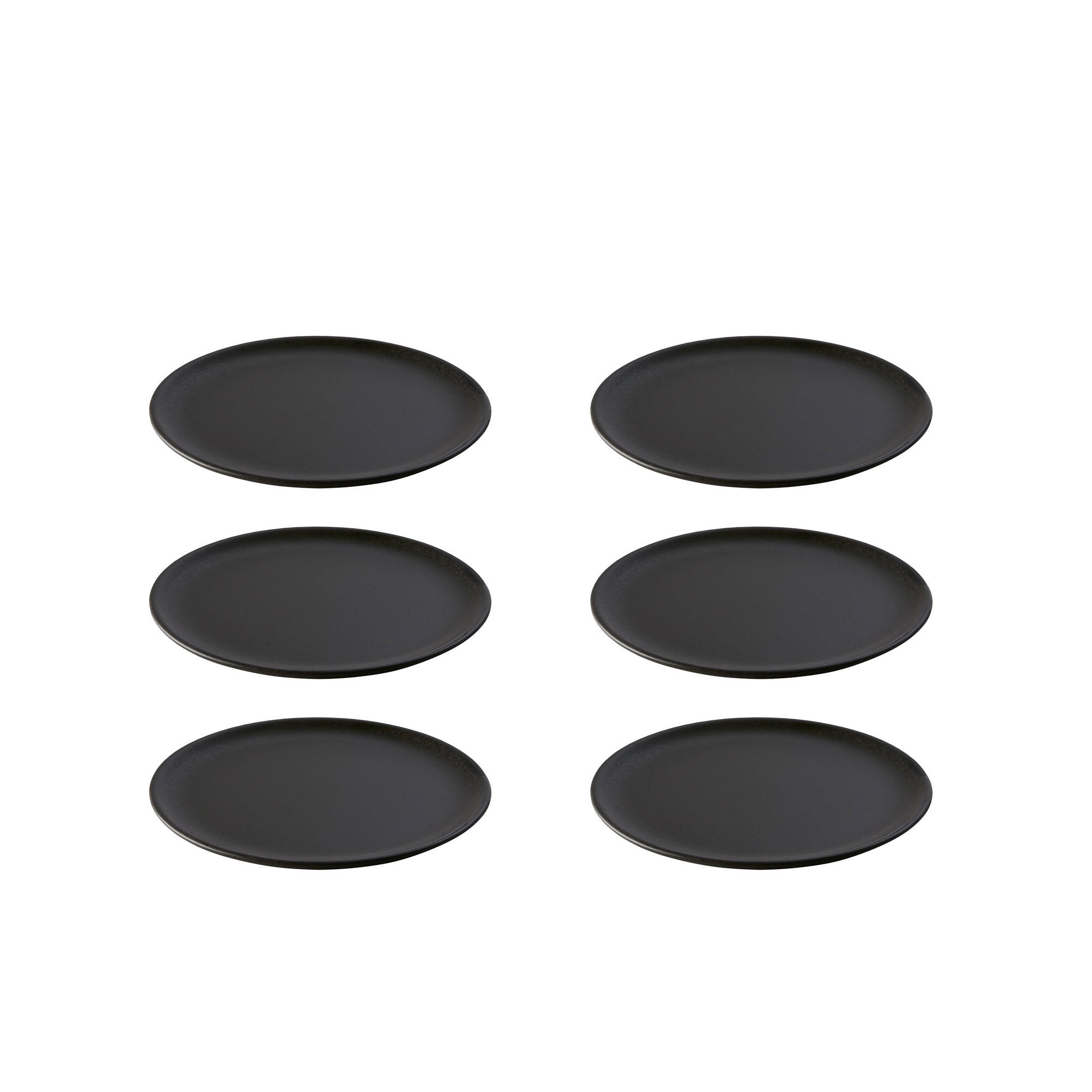 Aida Desserttellerset Raw Schwarz Hochglanz