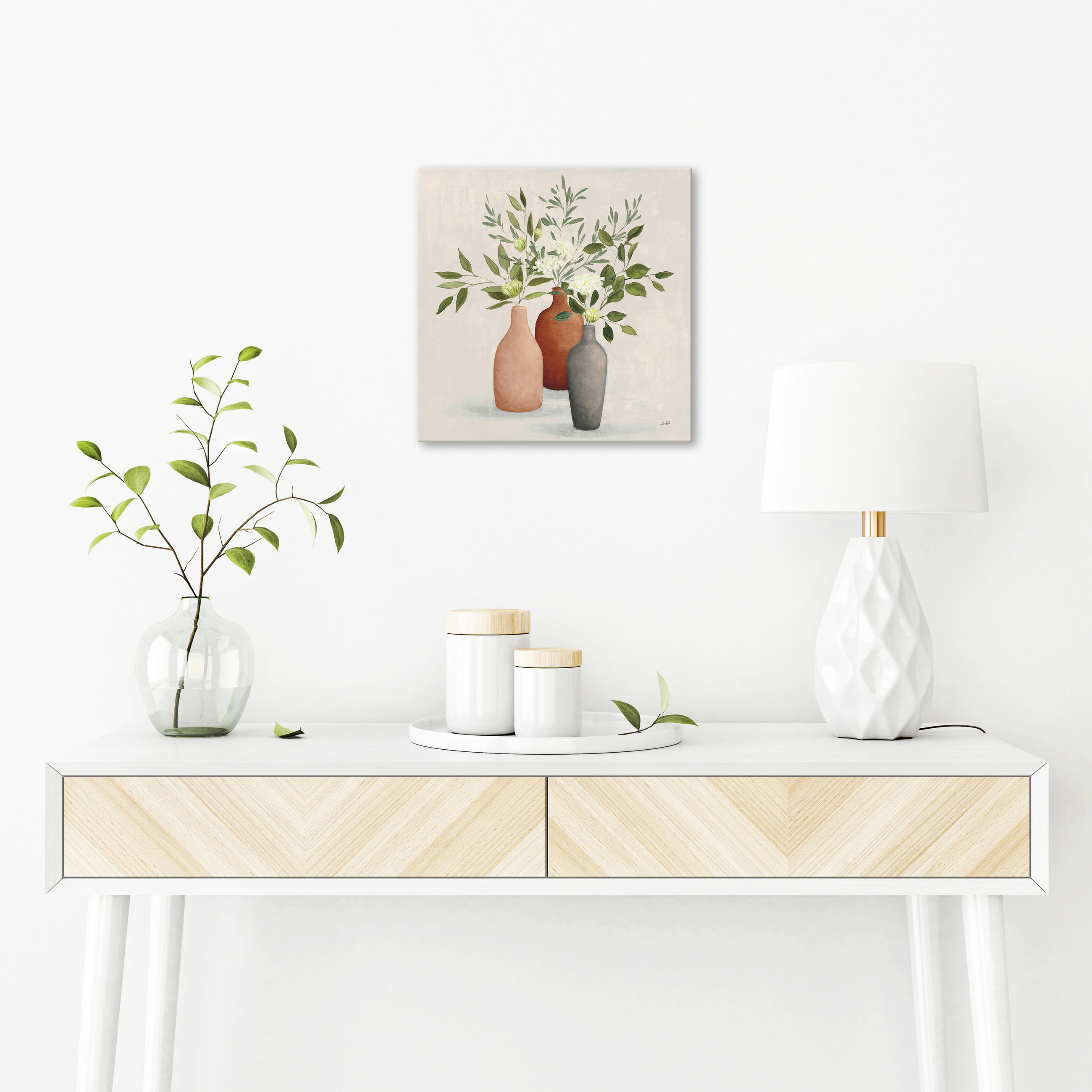 MALBA NA PLÁTNĚ, zátiší, květiny, 30/30 cm  - vícebarevná, Natur, dřevo/papír (30/30cm) - Euroart