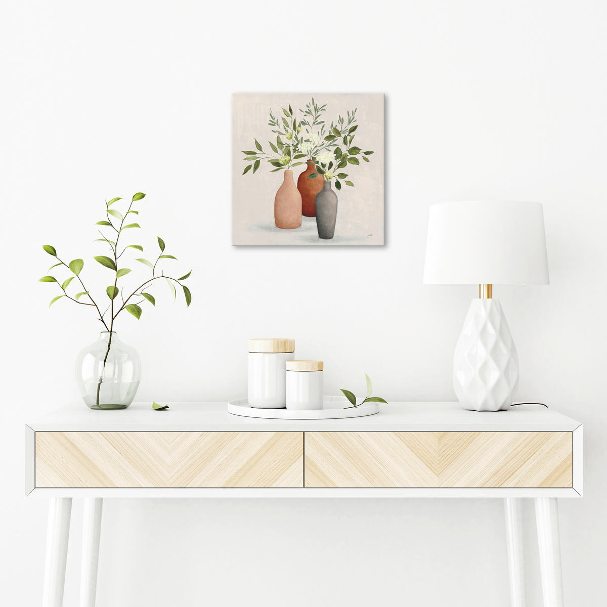 MALBA NA PLÁTNĚ, zátiší, květiny, 30/30 cm  - vícebarevná, Natur, dřevo/papír (30/30cm) - Euroart