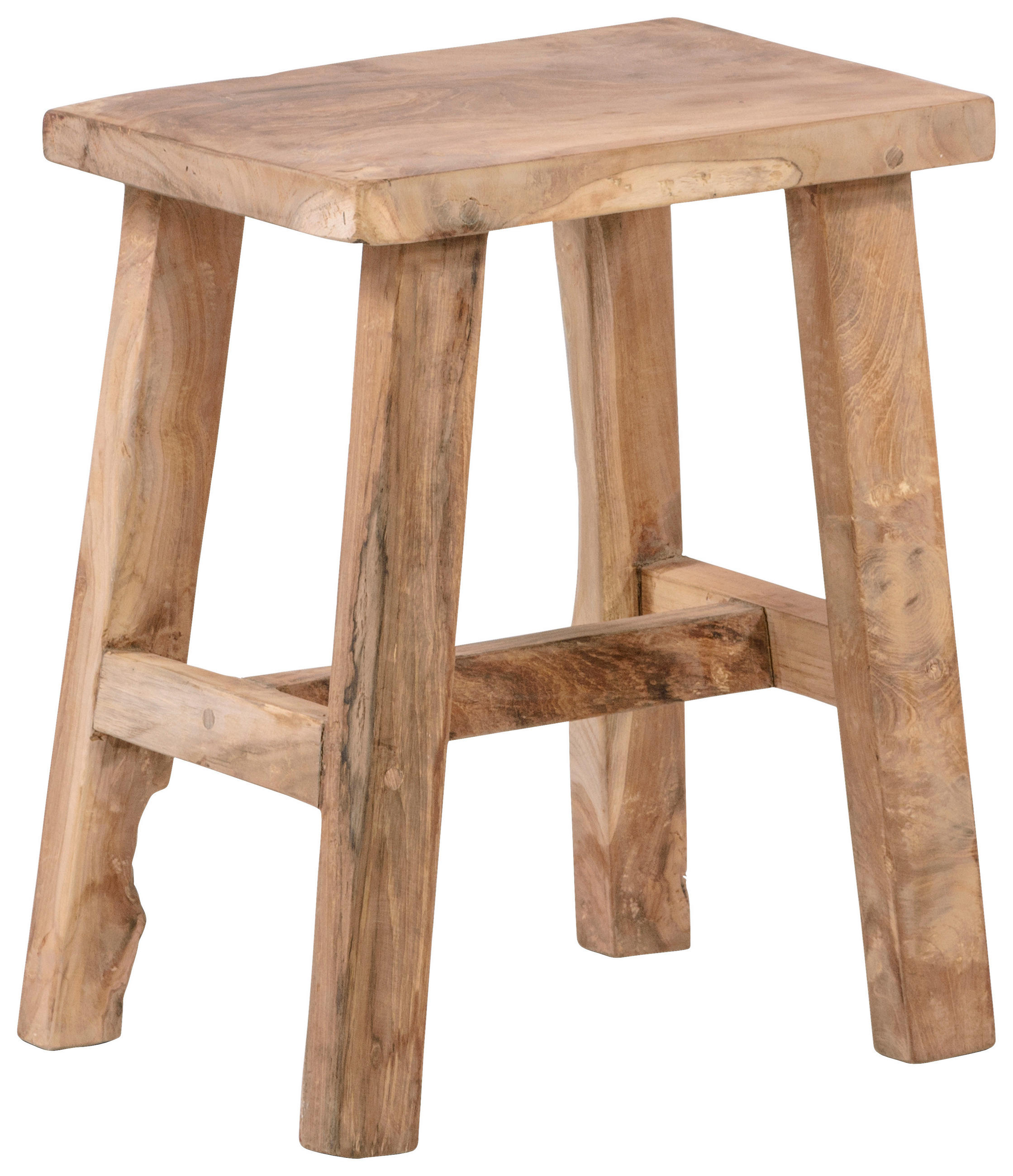 HOCKER Teakholz Naturfarben  - Naturfarben, Natur, Holz (25/45/35cm) - Ambia Garden