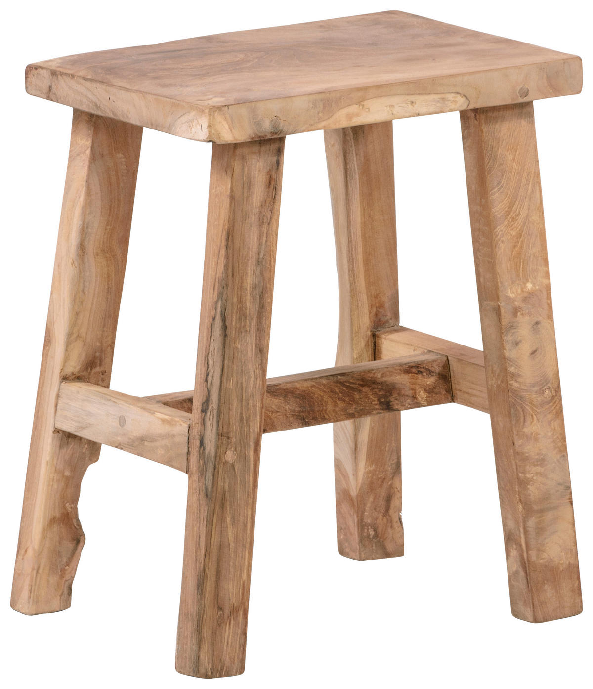 HOCKER Teakholz Naturfarben  - Naturfarben, Natur, Holz (25/45/35cm) - Ambia Garden