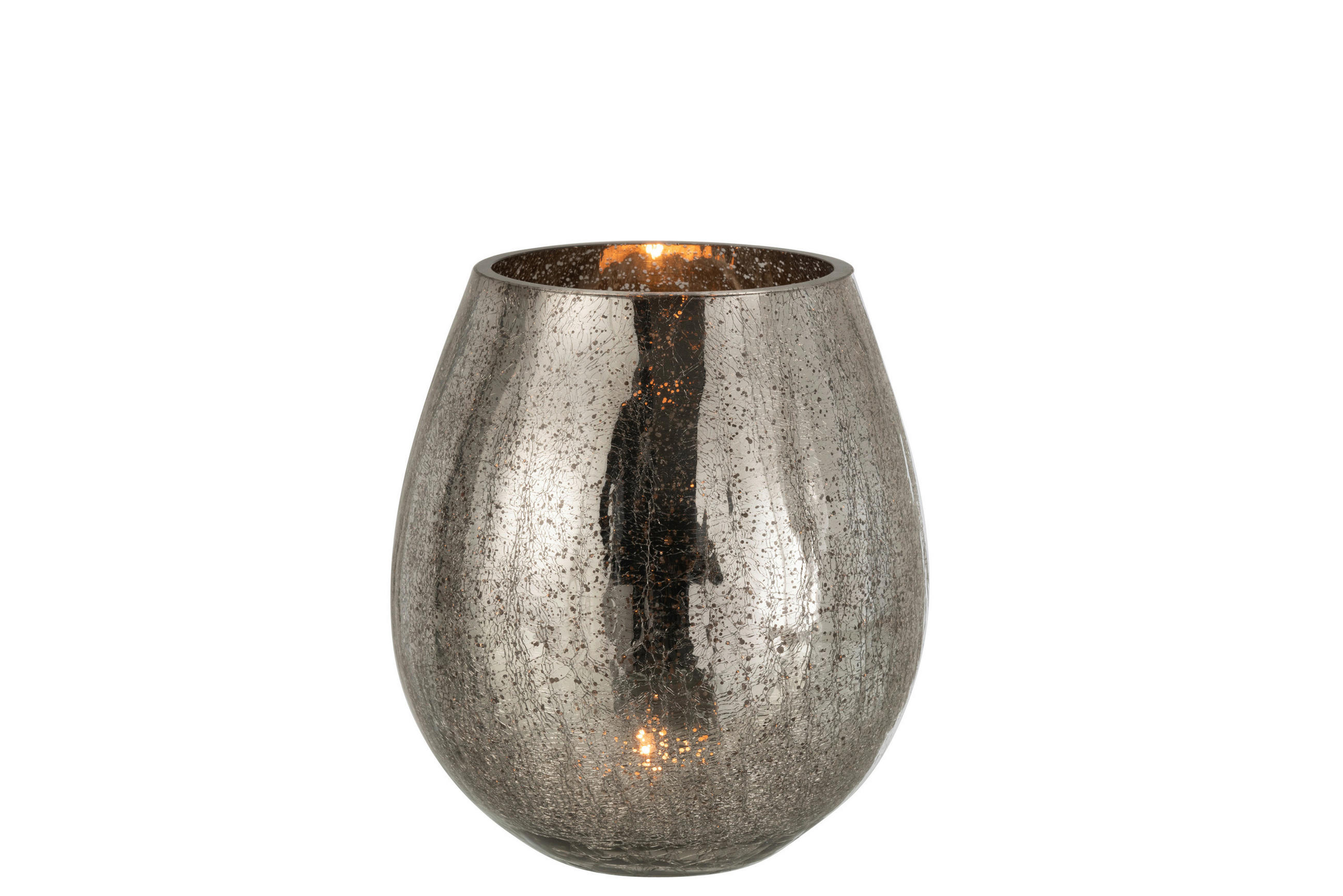 WINDLICHT - Grau, Basics, Glas (19/19/21cm)