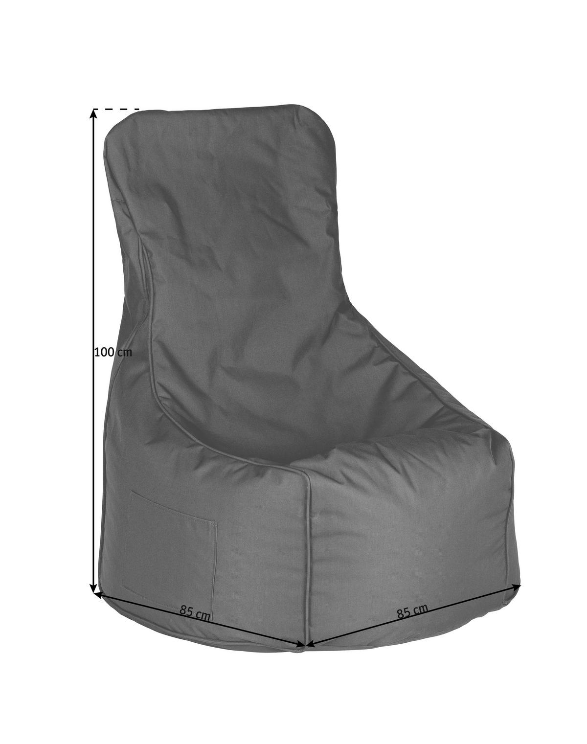 VREĆA ZA SEDENJE 85/100/85 cm   - antracit, Dizajnerski, tekstil (85/100/85cm)