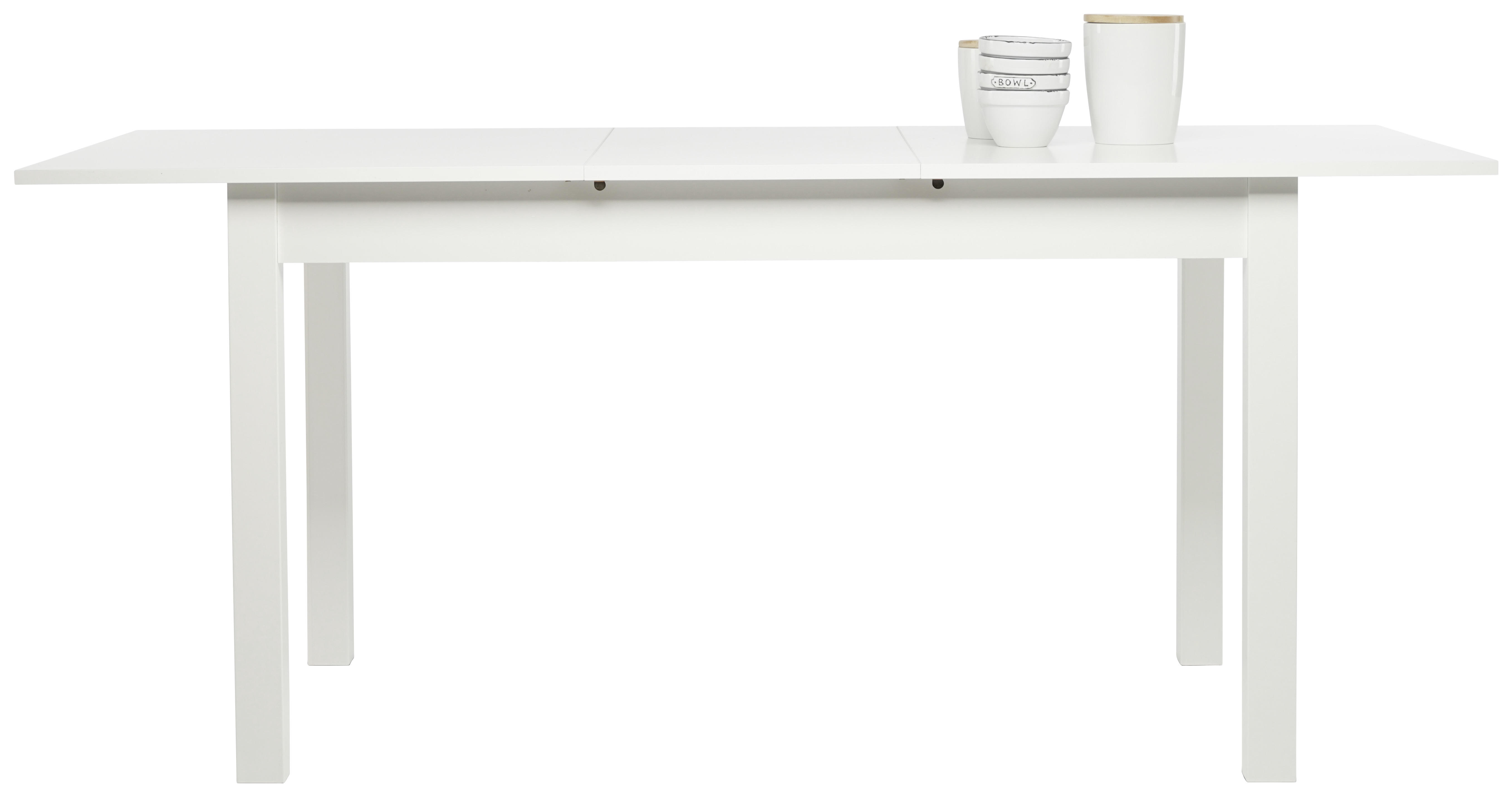 ESSTISCH 140-180/80/76,5 cm Weiß rechteckig  - Weiß, Design (140-180/80/76,5cm) - MID.YOU