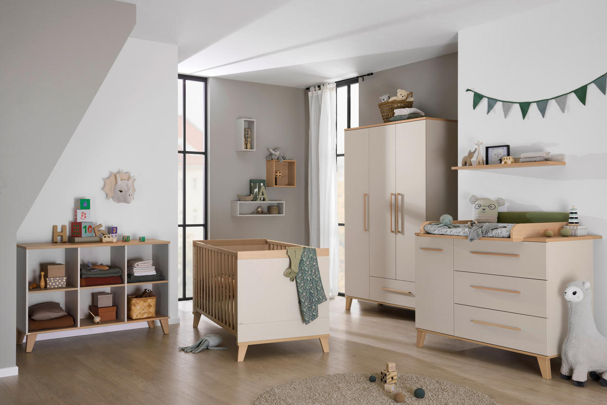 WICKELKOMMODE MALIO Beige  - Kirschbaumfarben/Beige, Basics, Holzwerkstoff (123,5/94,9/55,6cm) - Paidi