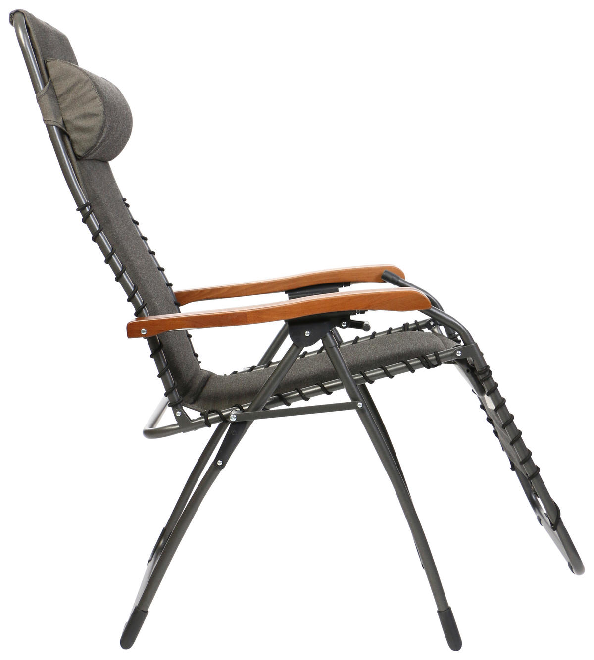 GARTEN-RELAXSESSEL 67/120/70 cm  - Anthrazit/Dunkelbraun, Basics, Holz/Textil (67/120/70cm)