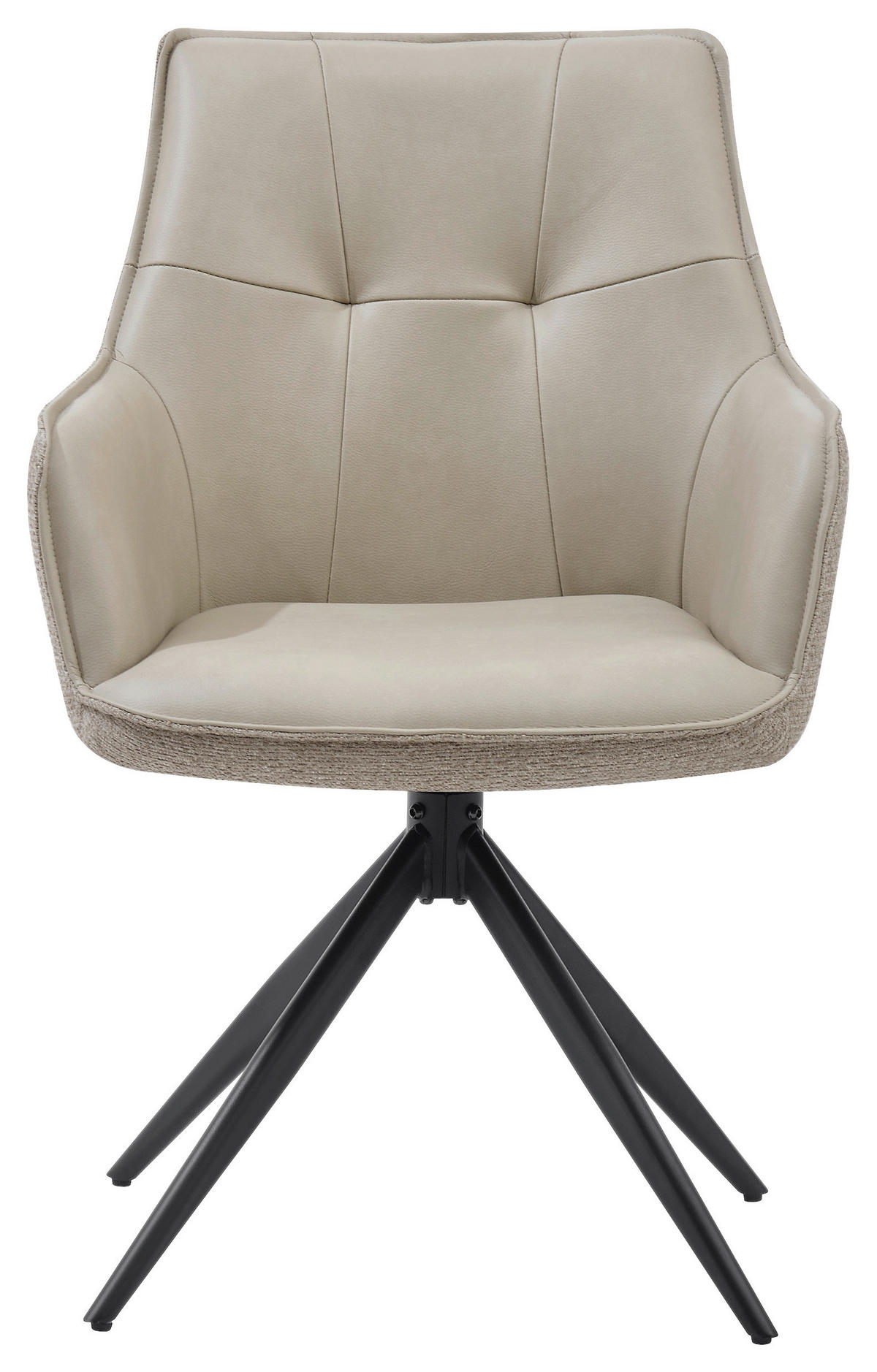STOLICA S NASLONOM ZA RUKE  crna, taupe  drvo, metal, tekstil      - crna/taupe, Moderno, drvo/metal (58/87/61,5cm) - Livetastic