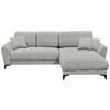 ECKSOFA in Webstoff Hellgrün  - Schwarz/Hellgrün, MODERN, Kunststoff/Textil (281/189cm) - Carryhome