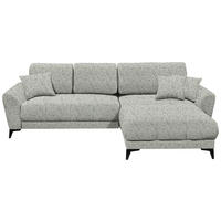 ECKSOFA in Webstoff Hellgrün  - Schwarz/Hellgrün, Modern, Kunststoff/Textil (281/189cm) - Carryhome