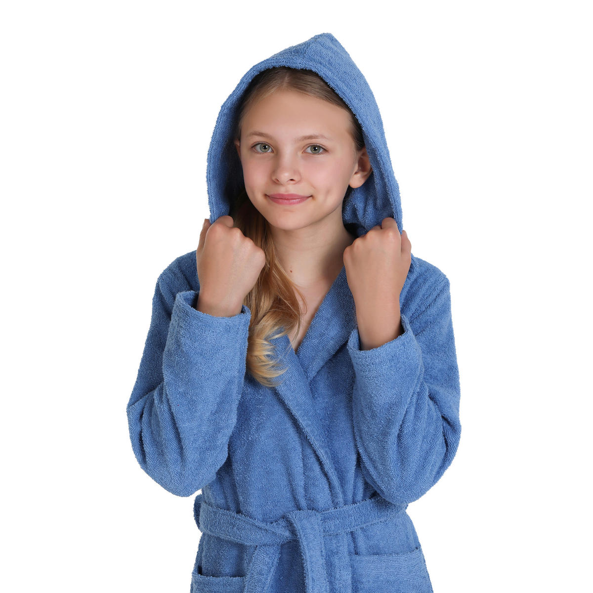KINDERBADEMANTEL 164  - Blau, Basics, Textil (164null) - Moeve